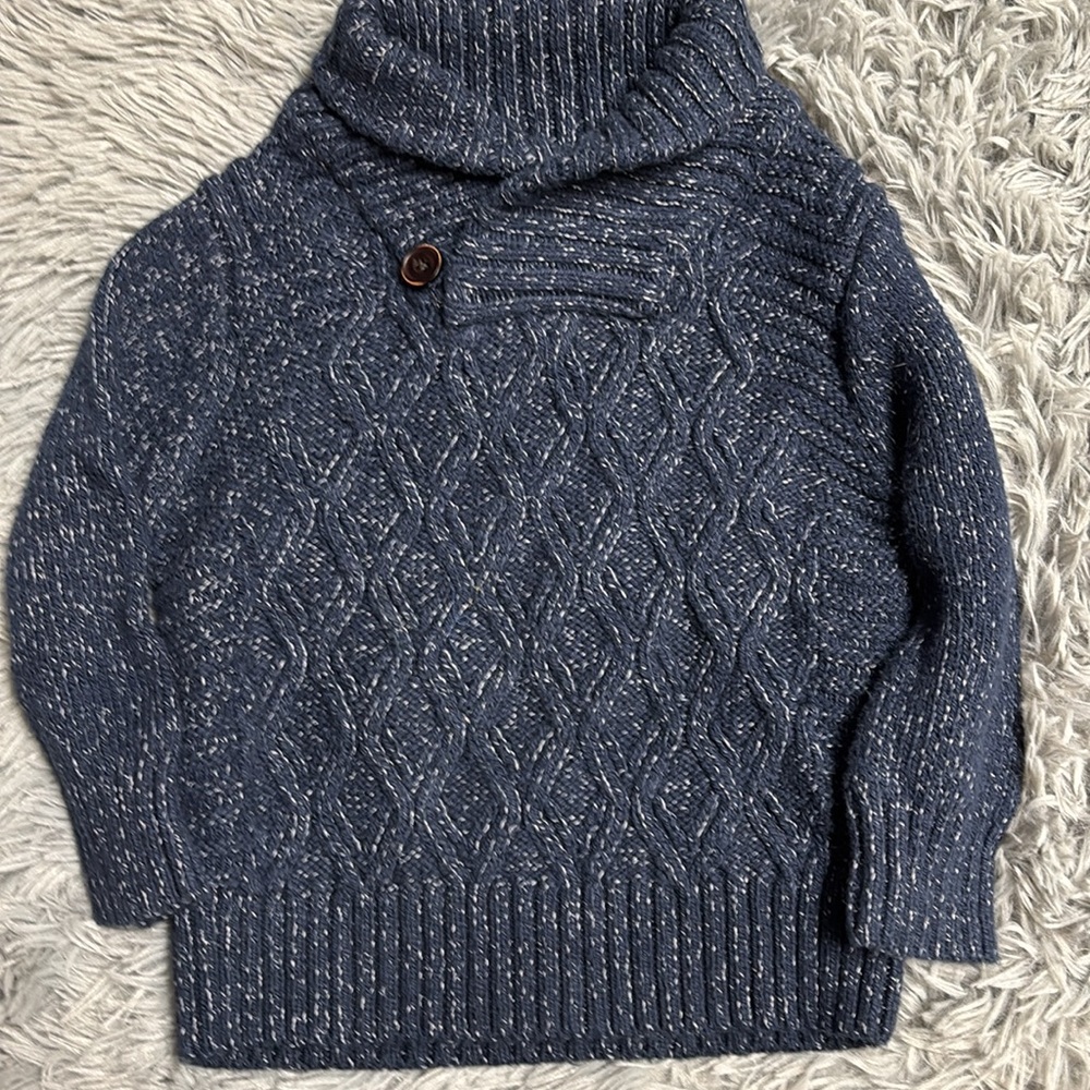Cat & Jack Navy Blue Cable Knit Sweater!